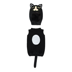Kinder Schwarze Katze Cosplay Kostüm Halloween Karneval Party Anzug
