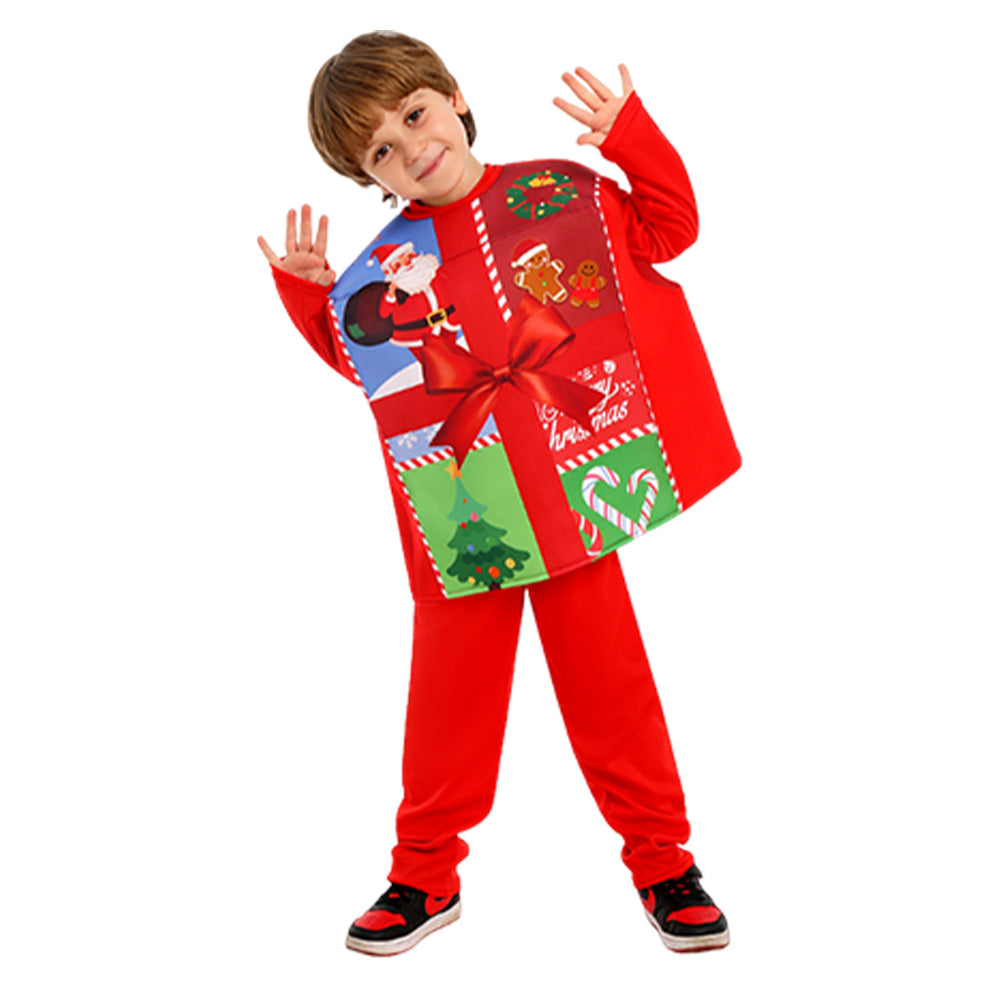 Kinder Weihnacht Geschenkbox Cosplay Kostüm Halloween Karneval Party Anzug