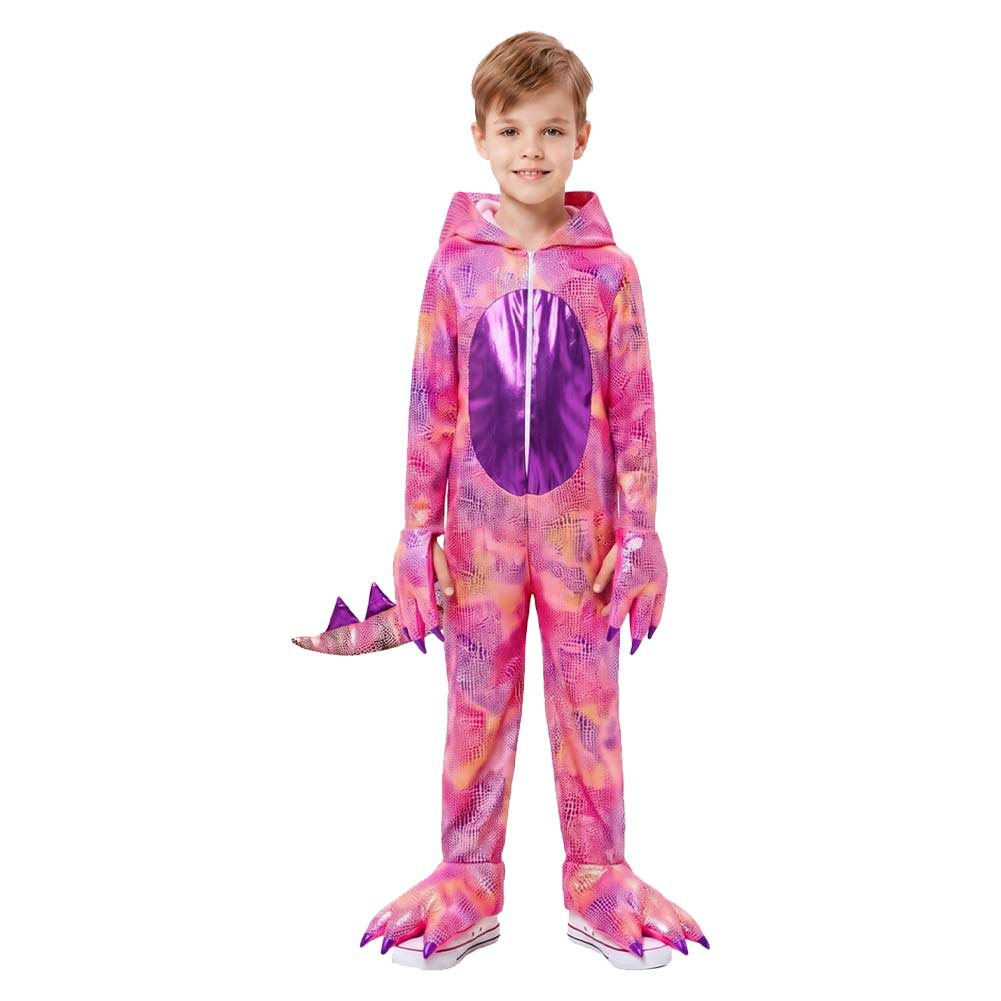 KinderT-Rex Dinosaurier Cosplay Overall – Lustiges Halloween Karneval Party-Outfit