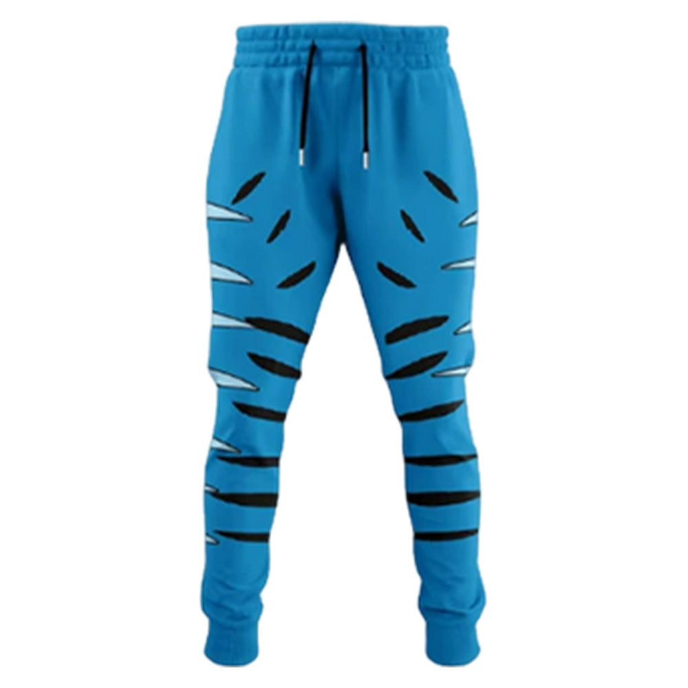 Kpop Demon Hunters Cosplay Hoodie Hose Kostüm Halloween Karneval Party Anzug Blau Derpy Tiger Shrug Cat