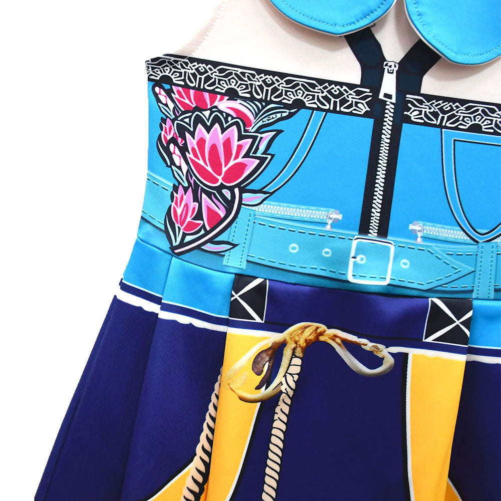 Kpop Demon Hunters Kinder Mädchen Zoey Kleid Cosplay Kostüm Halloween Karneval Party Anzug