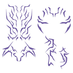 Kpop Demon Hunters Rumi Purple Tattoo-Sticker Halloween Karnevals Kostümbeschriftung