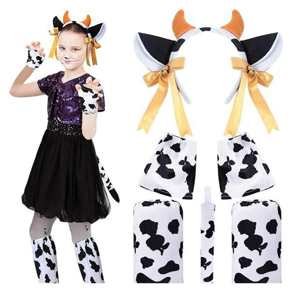 Kuh Grau Wolf Fuchs Set Cosplay Stirnband Halloween Karneval Kostüm Zubehör