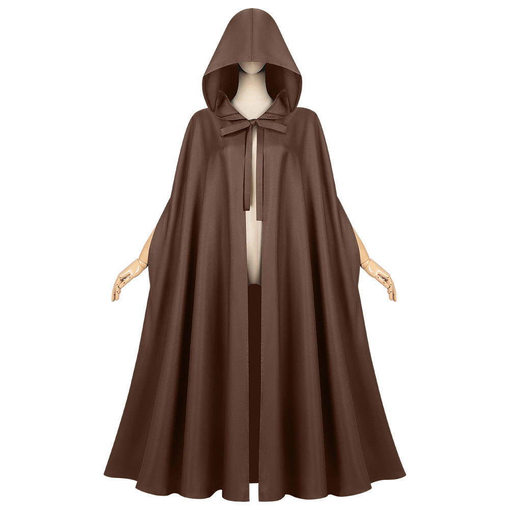 Mittelalterlicher Mantel Kapuzenmantel Mönchsrobe Zauberer Cosplay Kostüm Outfits Halloween Karneval Anzug