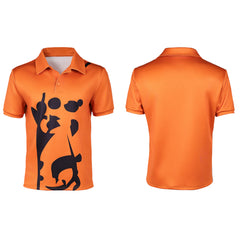 One Piece Herren Sanji orange Top Cosplay-Kostüm für Halloween Karneval Partys