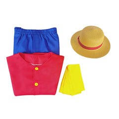 One Piece Kinder Luffy-Cosplay-Kostüm Halloween Karneval Partys