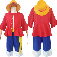 One Piece Kinder Luffy-Cosplay-Kostüm Halloween Karneval Partys