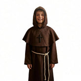 Kinder Braune mittelalterliche Renaissance-Mönchsrobe Priestergewand