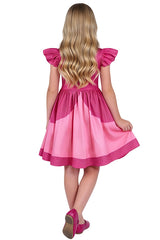 Super Mario Kinder Mädchen Kleid Prinzessin Peach Cosplay-Kostüm für Halloween Karneval oder Partys