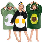 Kinder Pinguin, Dinosaurier, Avocado Tragbare Decke mit Kapuze Tierkostüm Sommer Robe
