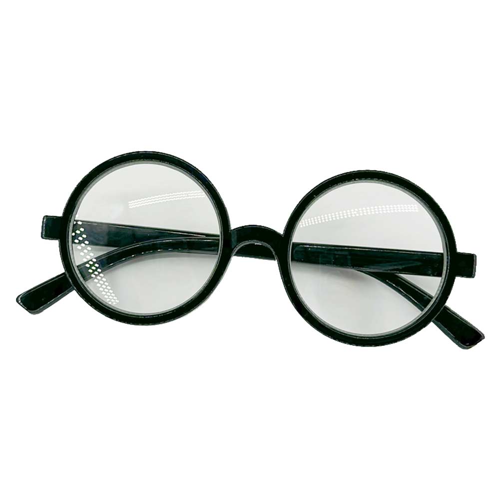 Vintage Runde Zauberer Brille mit weißen Gläsern Perfekt für Wizard Cosplay und Halloween Outfits