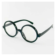 Vintage Runde Zauberer Brille mit weißen Gläsern Perfekt für Wizard Cosplay und Halloween Outfits