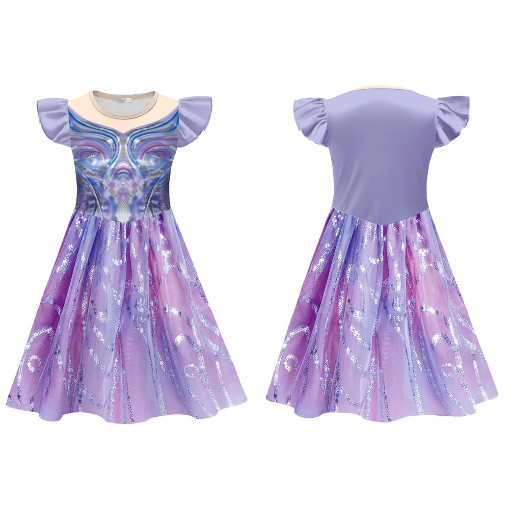 Wicked Kinder Mädchen Kleid Glinda Cosplay Kostüm Halloween Karneval Party Anzug