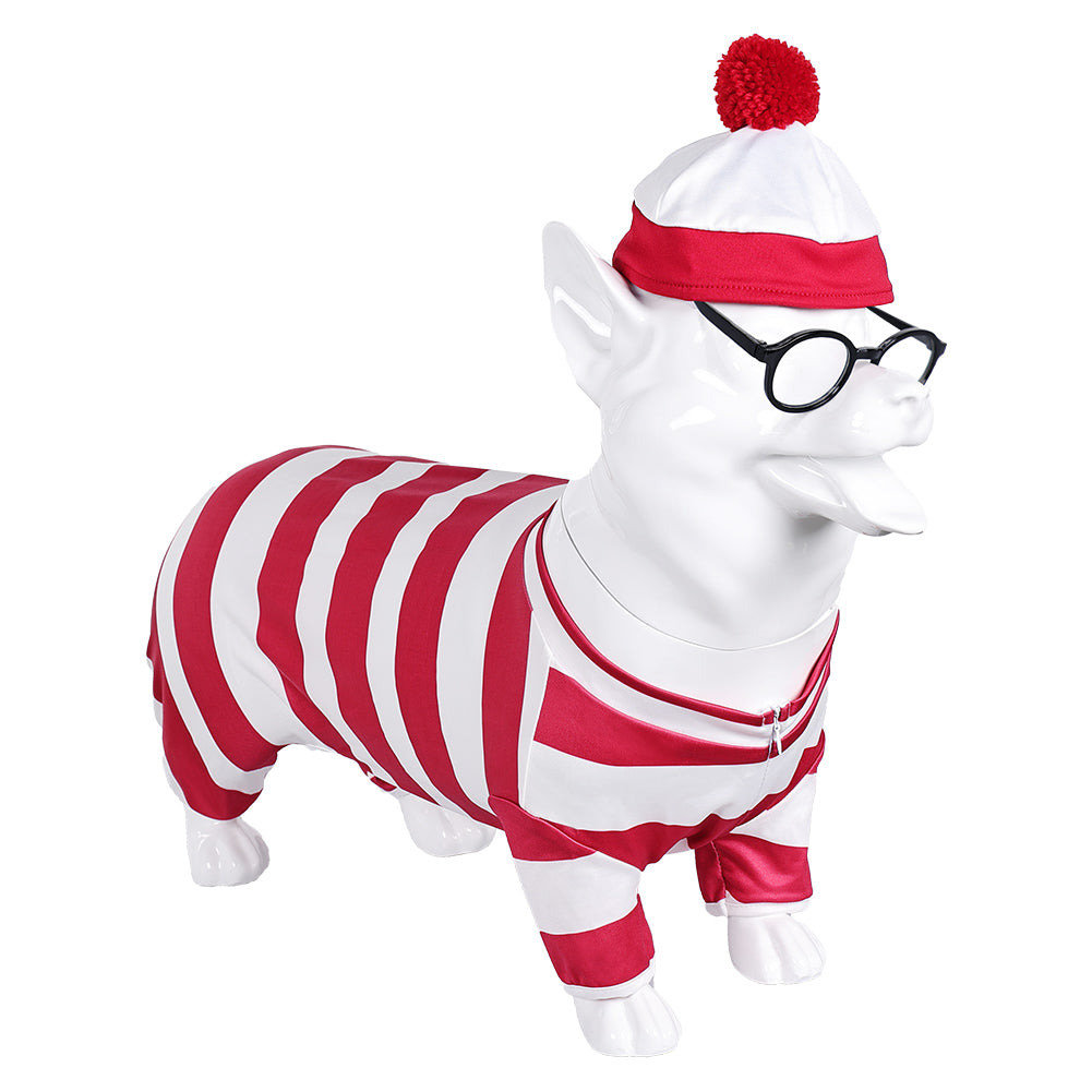Wo ist Walter Hundekleidung Willy der Hund Cosplay Kostüm Outfits Halloween Karneval Anzug