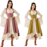 Damen Renaissance Kostüme Mittelalterliche Piratenkleider Cosplay Kostüm Halloween Karneval Party Anzug