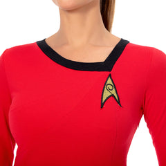 Star Trek TNG Kleid Uniform Cosplay Kostüm Karneval Fasching Party Rot & Blau & Gelb Erwachsene