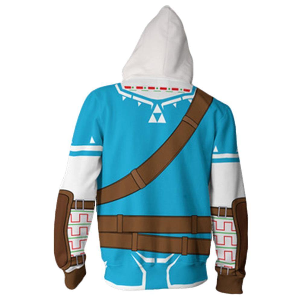 Legend of Zelda Link Hoodie Pullover mit Kaputze Jacke mit Reißverschluss Erwachsene 3D Druck - Karnevalkostüme