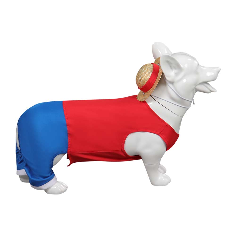 Luffy one piece Haustier Hund Cosplay Kostüm Outfits Halloween Karneval Party Anzug