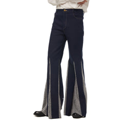Herren 1970er Disco Retro Vintage Schlaghose Halloween Karneval Hosen