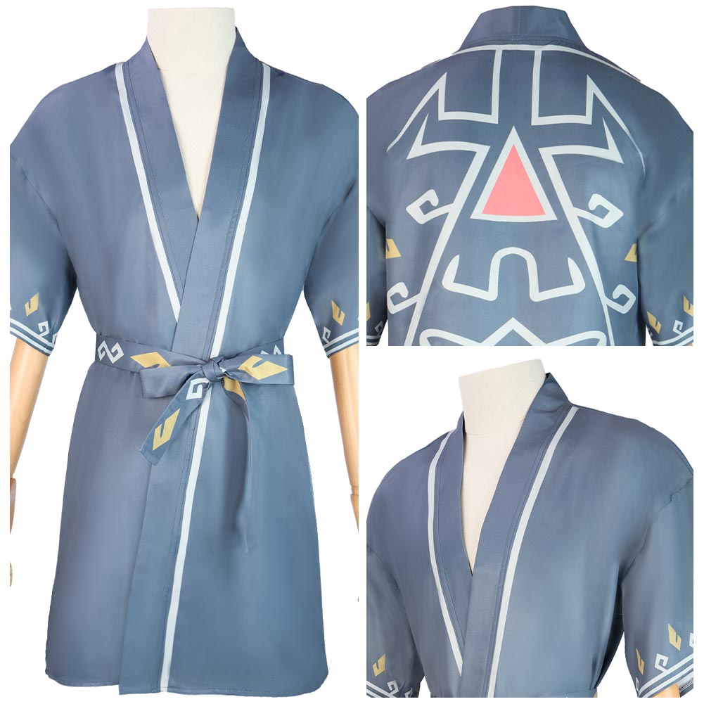 Herren Bademantel Mantel Gürtel Outfits Halloween Karneval Anzug