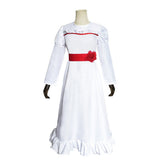 Kinder Mädchen Annabelle Kleid Weiß Karneval Halloween Kostüm