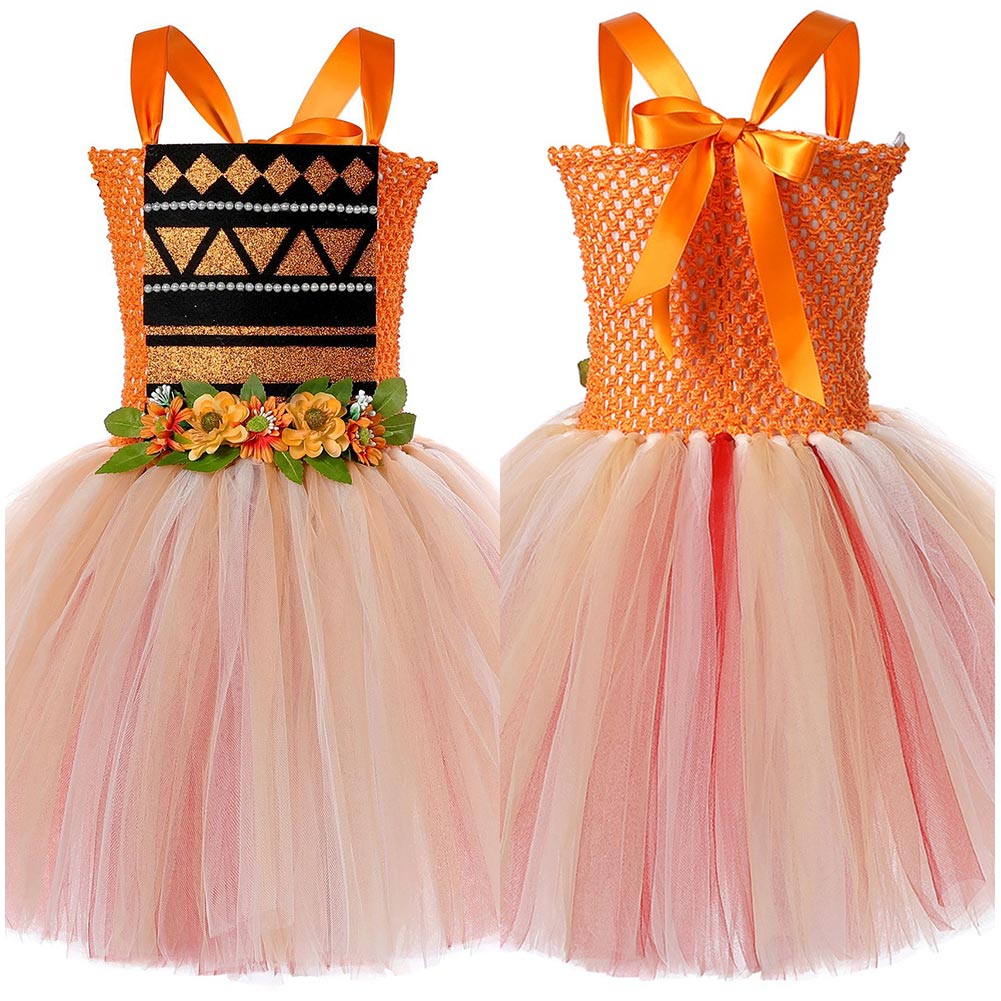 Kinder Mädchen Moana Cosplay Kostüm Outfits tutu Kleid Fantasia Halloween Party
