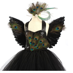 Kinder Mädchen Pfau Cosplay Kostüm Tutu Kleid Outfits Halloween Karneval Party Verkleidung Anzug