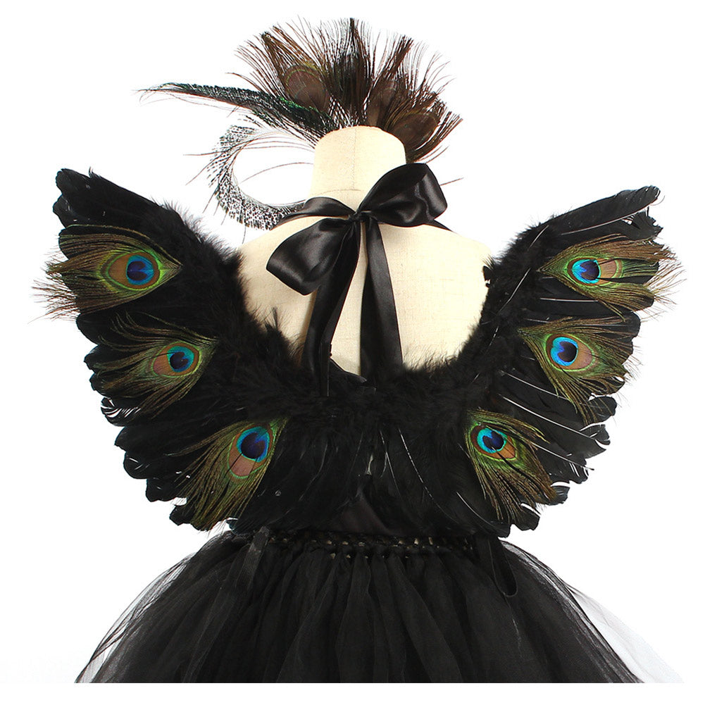 Kinder Mädchen Pfau Cosplay Kostüm Tutu Kleid Outfits Halloween Karneval Party Verkleidung Anzug