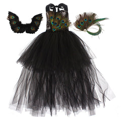 Kinder Mädchen Pfau Cosplay Kostüm Tutu Kleid Outfits Halloween Karneval Party Verkleidung Anzug