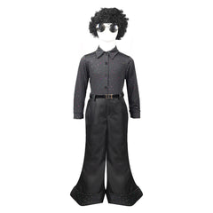 Kinder Retro Amerikanische 70er Disco Pailletten Sängerin Cosplay Kostüm Outfits Halloween Karneval Anzug