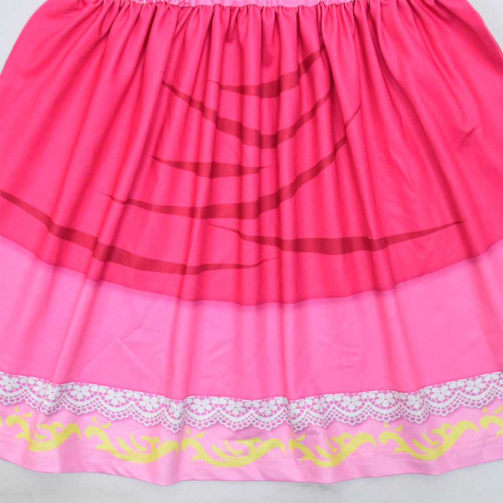 Kinder Super Mario peach Cosplay Kostüm Halloween Mädchen Karneval Party Verkleidung Anzug