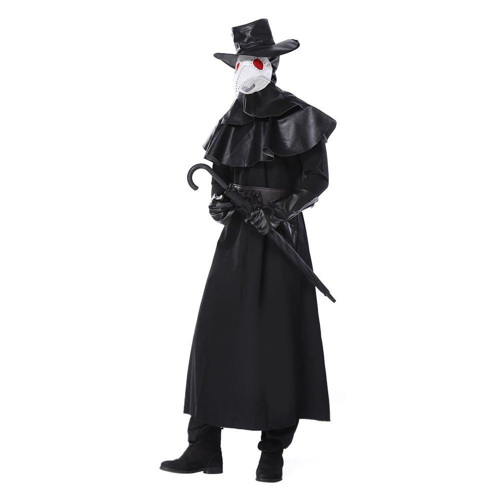 Pestarzt Pestdoktor Doctor Schnabel Maske Kostüm Cosplay Kostüm Set - Karnevalkostüme