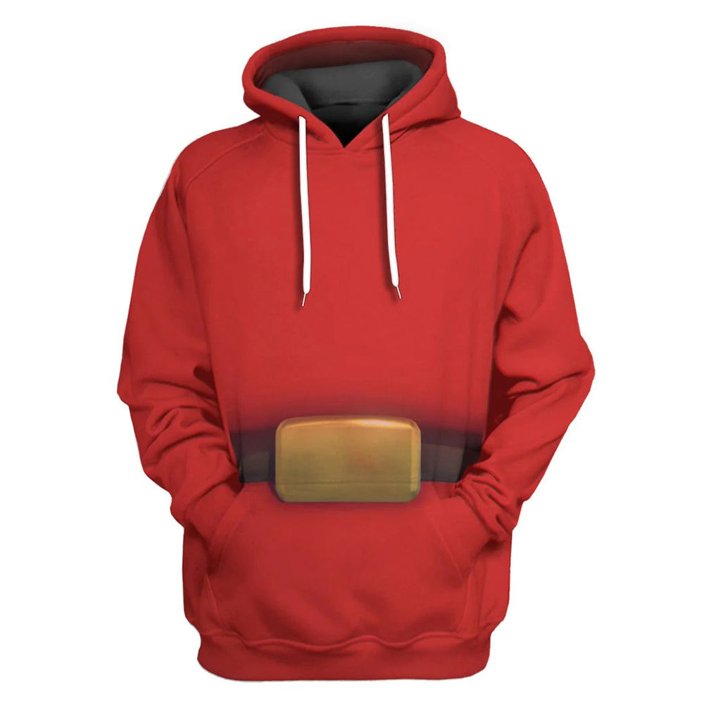 Super Mario Shy Guy Cosplay Hoodie 3D Druck Hooded Sweatshirt Herren Streetwear Pullover