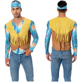 Erwachsene 70er Hippie Cosplay Kostüm Retro Disco Outfits Halloween Karneval Set