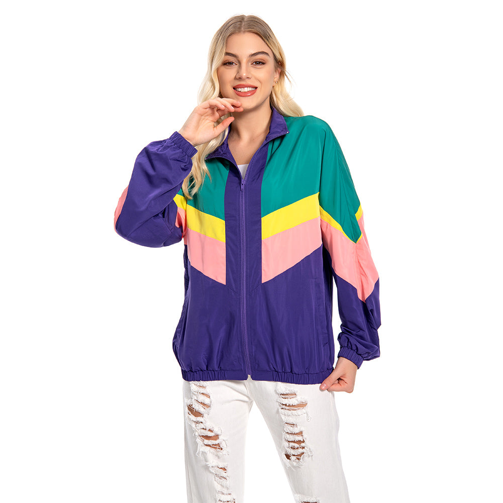 unisex 80er Jahre Jacken Damen Reto Jacke Mantel Cosplay Kostüm Outfits Halloween Karneval Anzug