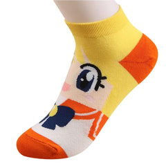 Hohe Qualität Sailor Moon Sneaker Socken Kawaii süße Ankle Cotton Socken Mode Frauen Neu 6.tlg - Karnevalkostüme