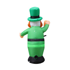 Aufblasbare Fettkostüm St. Patrick's Day Lá Fhéile Pádraig Maskottchen Beleuchtung Kostüm