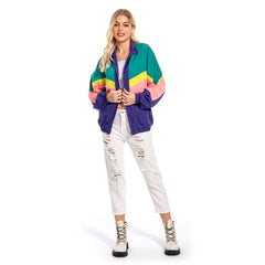 unisex 80er Jahre Jacken Damen Reto Jacke Mantel Cosplay Kostüm Outfits Halloween Karneval Anzug