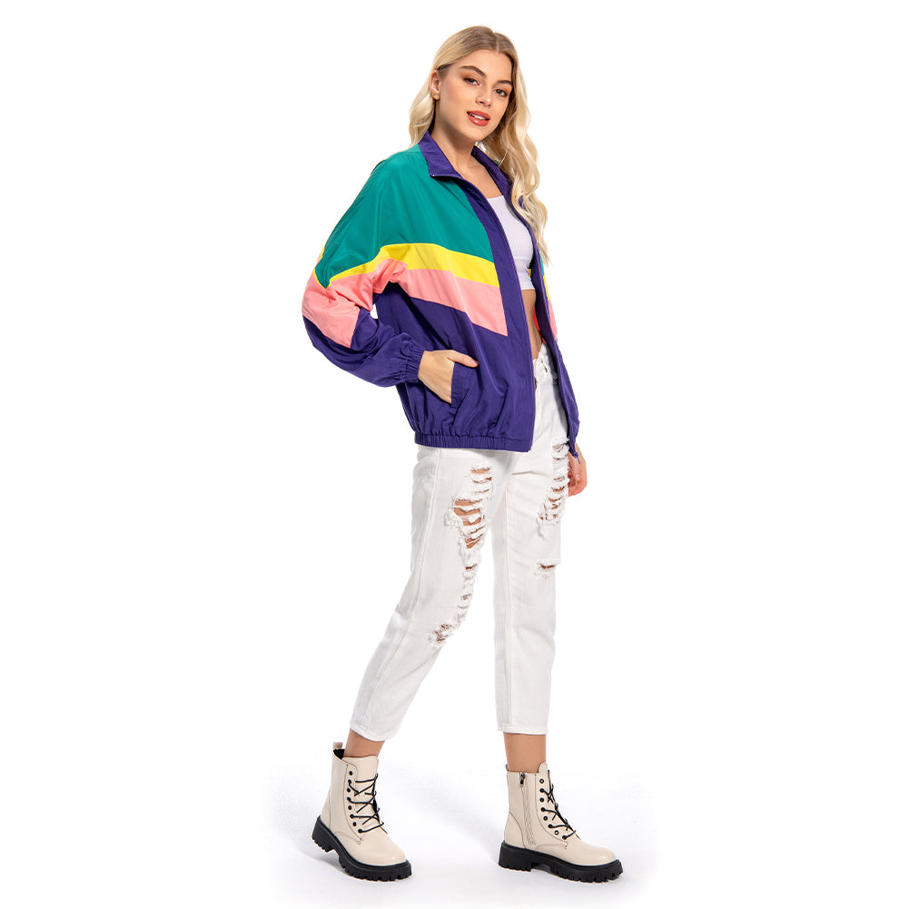unisex 80er Jahre Jacken Damen Reto Jacke Mantel Cosplay Kostüm Outfits Halloween Karneval Anzug