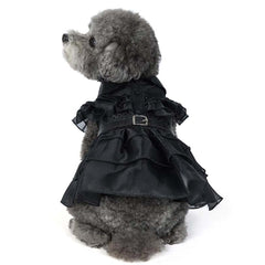 Wednesday Adams Cosplay Kostüm Outfits Halloween Karneval Anzug für Haustier Katze Hund