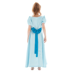 Kinder Mädchen Neverland Peter Pan Nimmerland Wendy Darling Kleid Cosplay Kostüm Blau