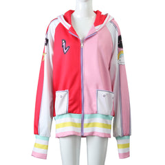 One Piece UTA Cosplay Kostüm Mantel Outfits Halloween Karneval Jacke mit Reißverschluss