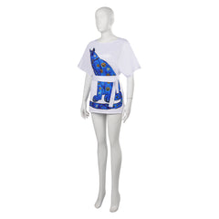 Damen blau Retro Style Cosplay Kostüm Outfits Halloween Karneval Anzug