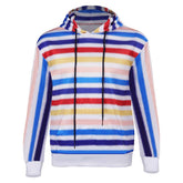 Herren Hoodie Regenbogen Streifen Sweatshirt Cosplay Kostüm Outfits Halloween Karneval Anzug