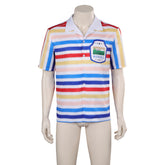 Herren Regenbogen gestreiftes Shirt Cosplay Kostüm Outfits Halloween Karneval Party