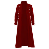 Herren rot Gothic Punk Cosplay Kostüm Outfits Halloween Karneval Anzug