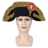 Kapitänshut Napoleon Präsident Heu Outfits Halloween Karneval Kostüm Zubehör Mütze Prop Hut Frankreich