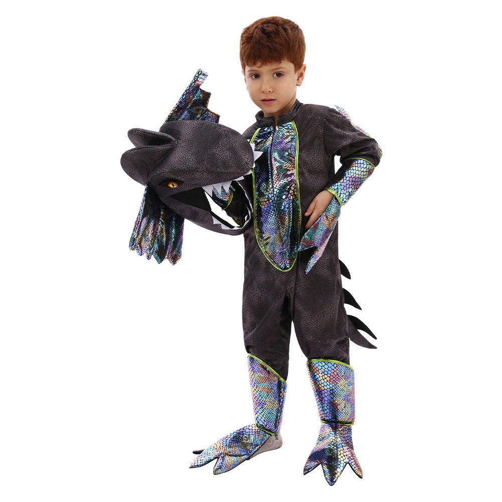 Kinder Antiker Dilophosaurus Cosplay Kostüm Outfits Halloween Karneval Anzug
