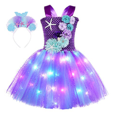 Kinder Mädchen The Little Mermaid Ariel tutu Kleid Cosplay Kostüm Outfits