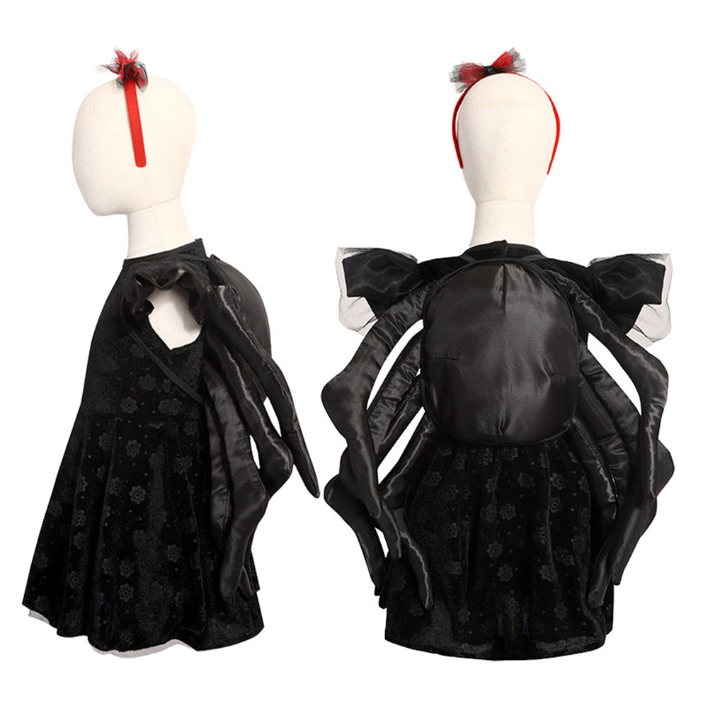 Kinder Mädchen Kleid Achtbeinige Spinne Cosplay Kostüm Outfits Halloween Karneval Anzug
